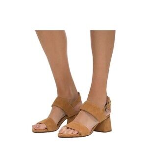 Lamica Leather Heel Slingback Shoes Women‎ Size 8 EU 38 Camel Made in Italy NWOB